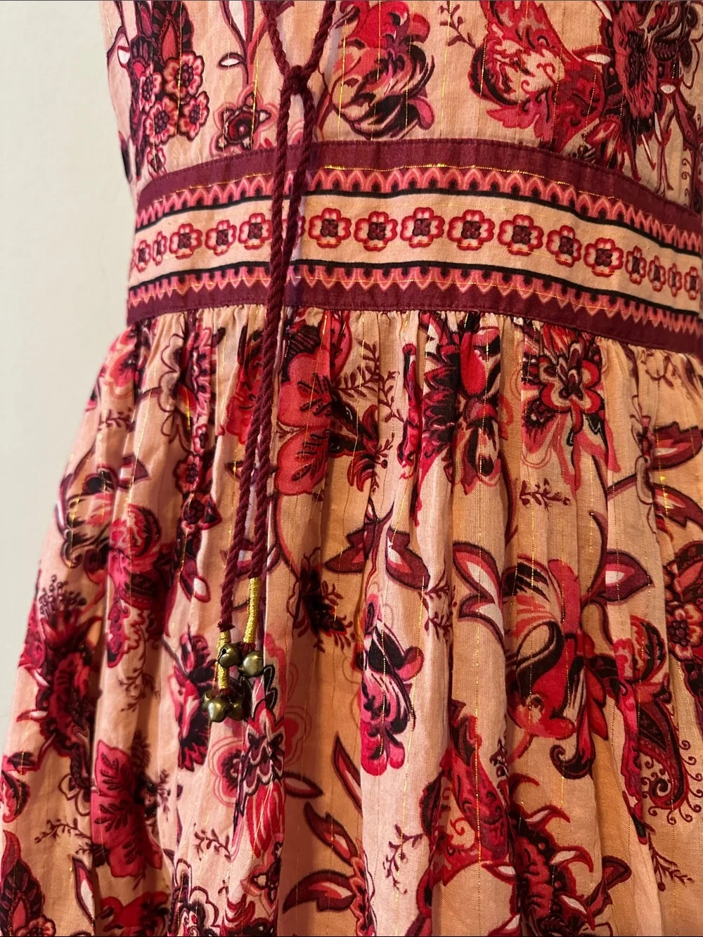 kate spade Pink Dress with Red Floral Print